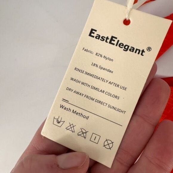 Orange Maternity Swim One Piece - Picture 9 of 13